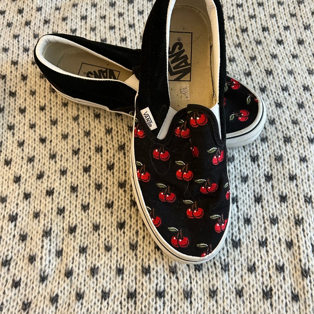 Vans Red Cherry Slip-On Flats